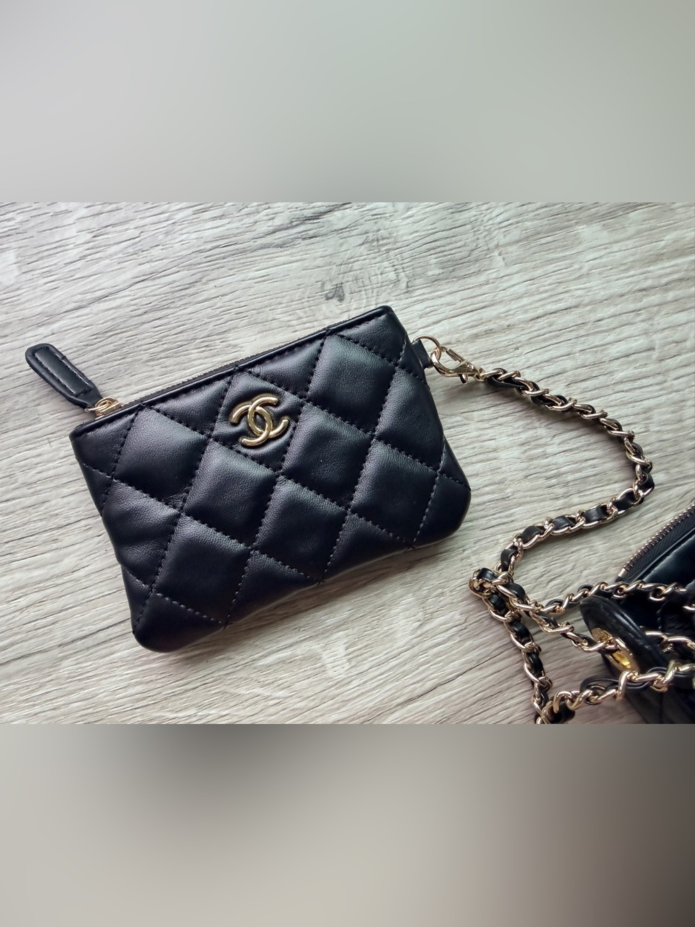 FULL SET New in Box Chanel Makeup Mesh Clutch w Chain in Black Lambskin Leather - Picture 10 of 16